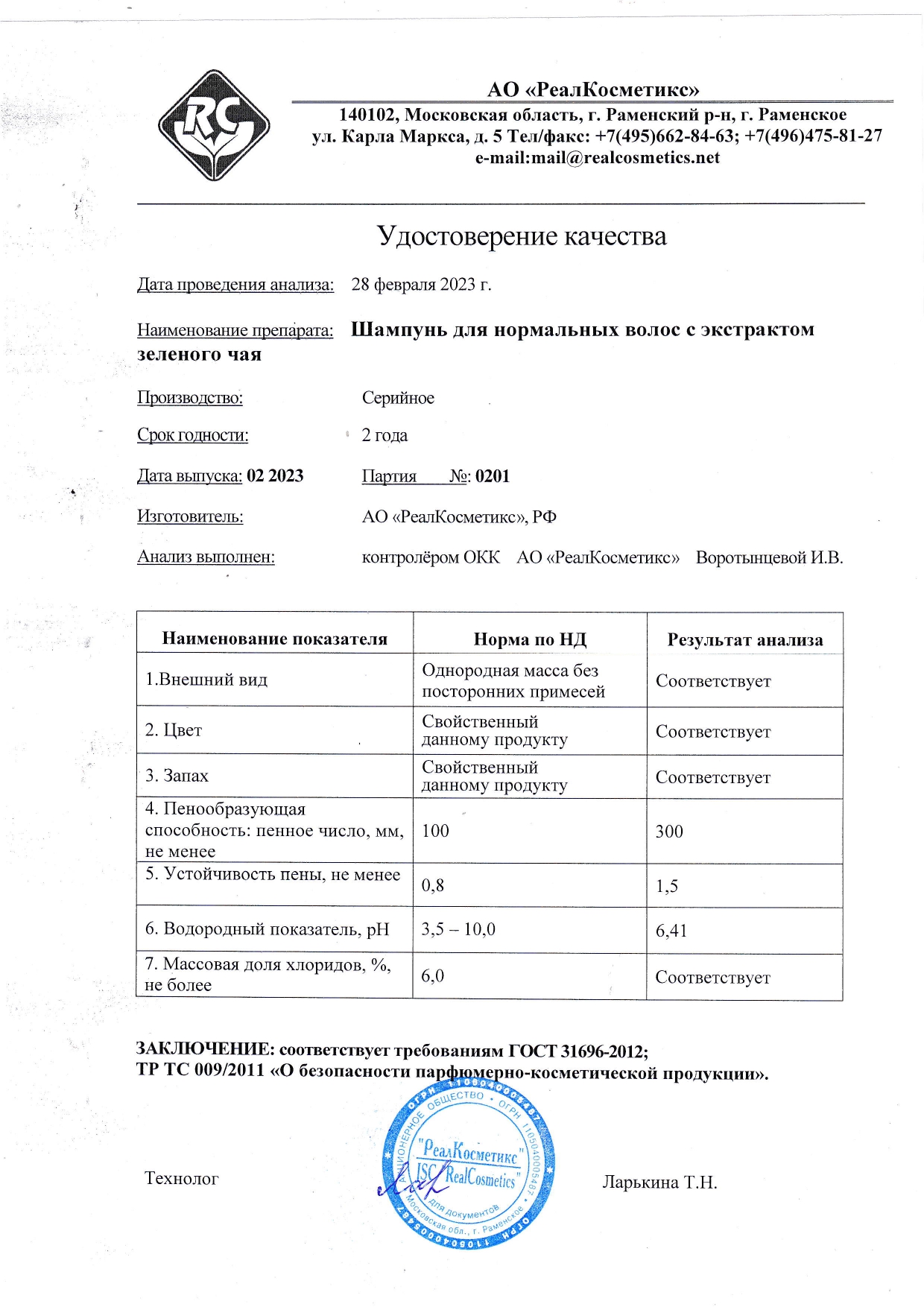 Паспорт №0220230201